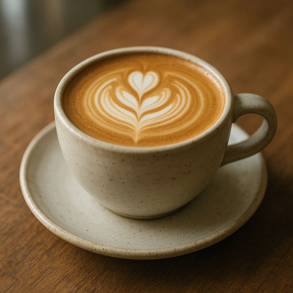 Espresso-Drink mit Latte Art